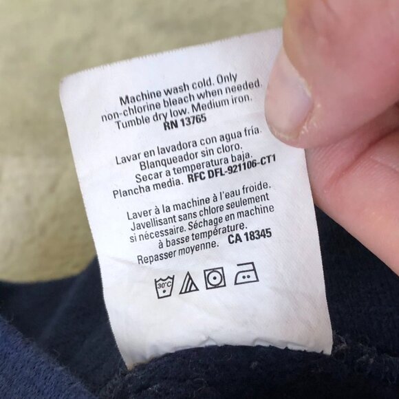 Fruit Of The Loom Mens Sweatshirt Size XL Fleece Pullover Crew Neck Casual Navy - Picture 6 of 9